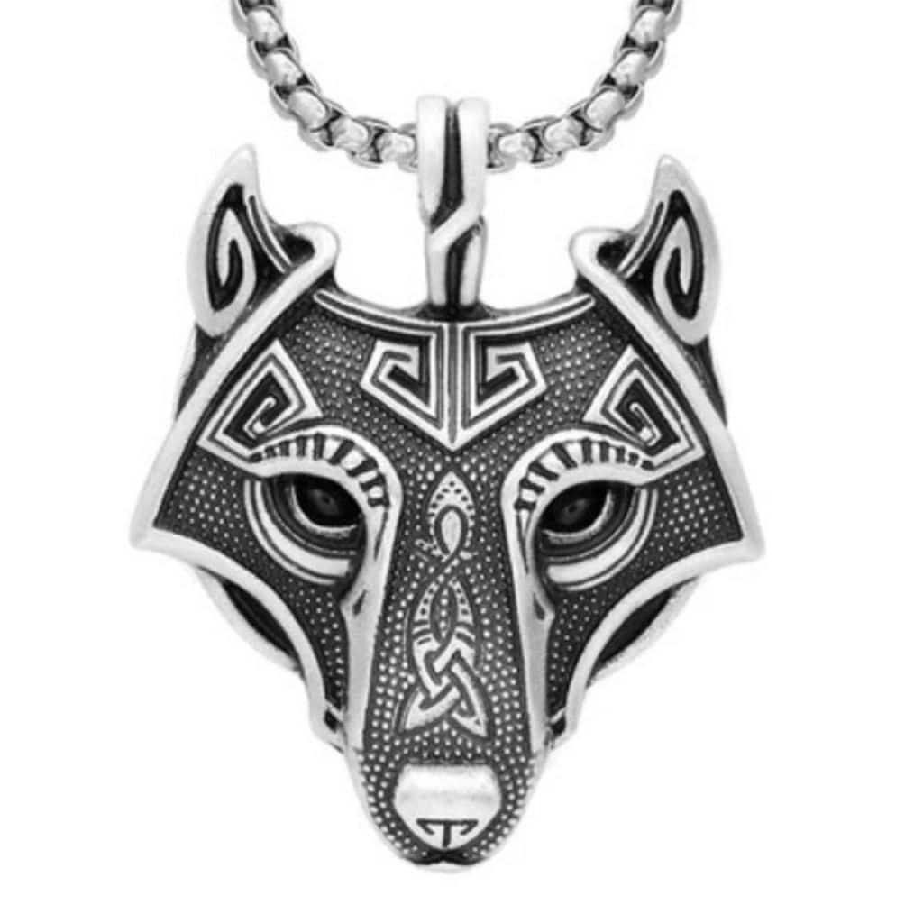 Viking Spirit Wolf pendant gift for men